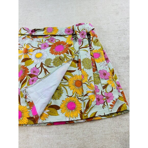 Spartina 449 Women's Small Linden Skirt Heyward's Rate Gerber Daisies - Picture 9 of 9